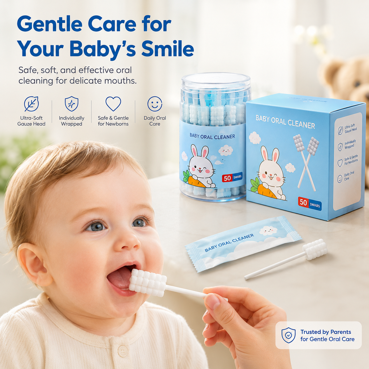 TinySmile™ Baby Oral Cleaning Swabs