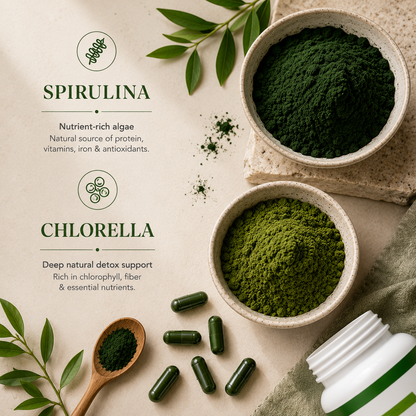 AlgaRise™ Spirulina Chlorella Capsules