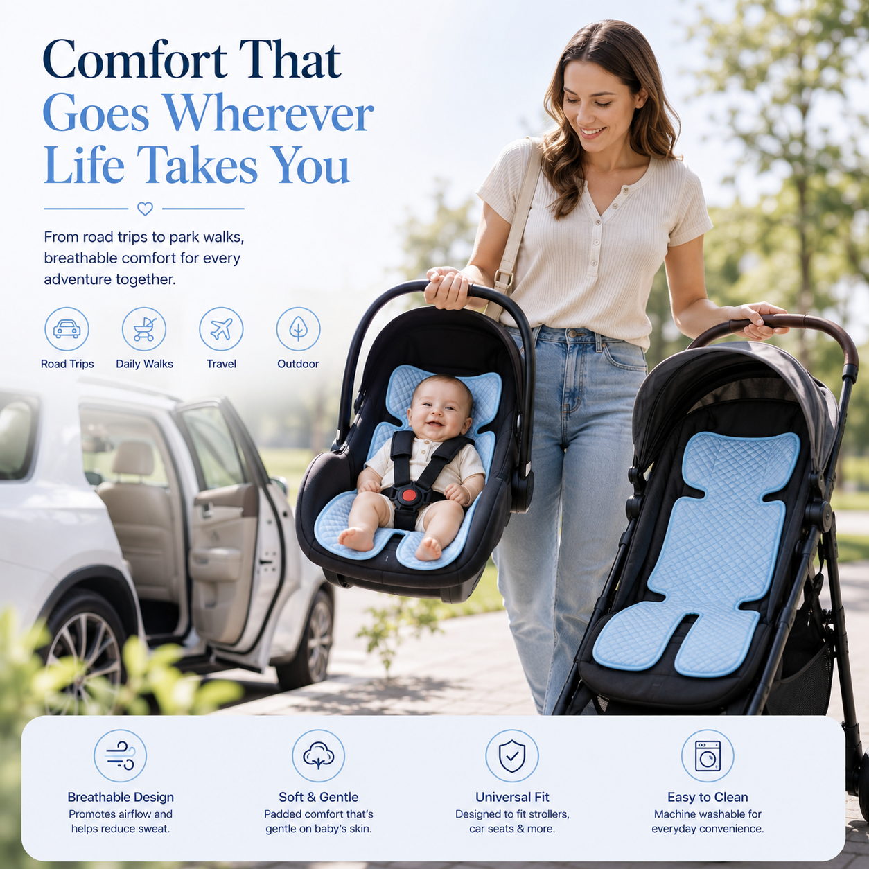 CoolRide™ Baby Stroller Cooling Pad