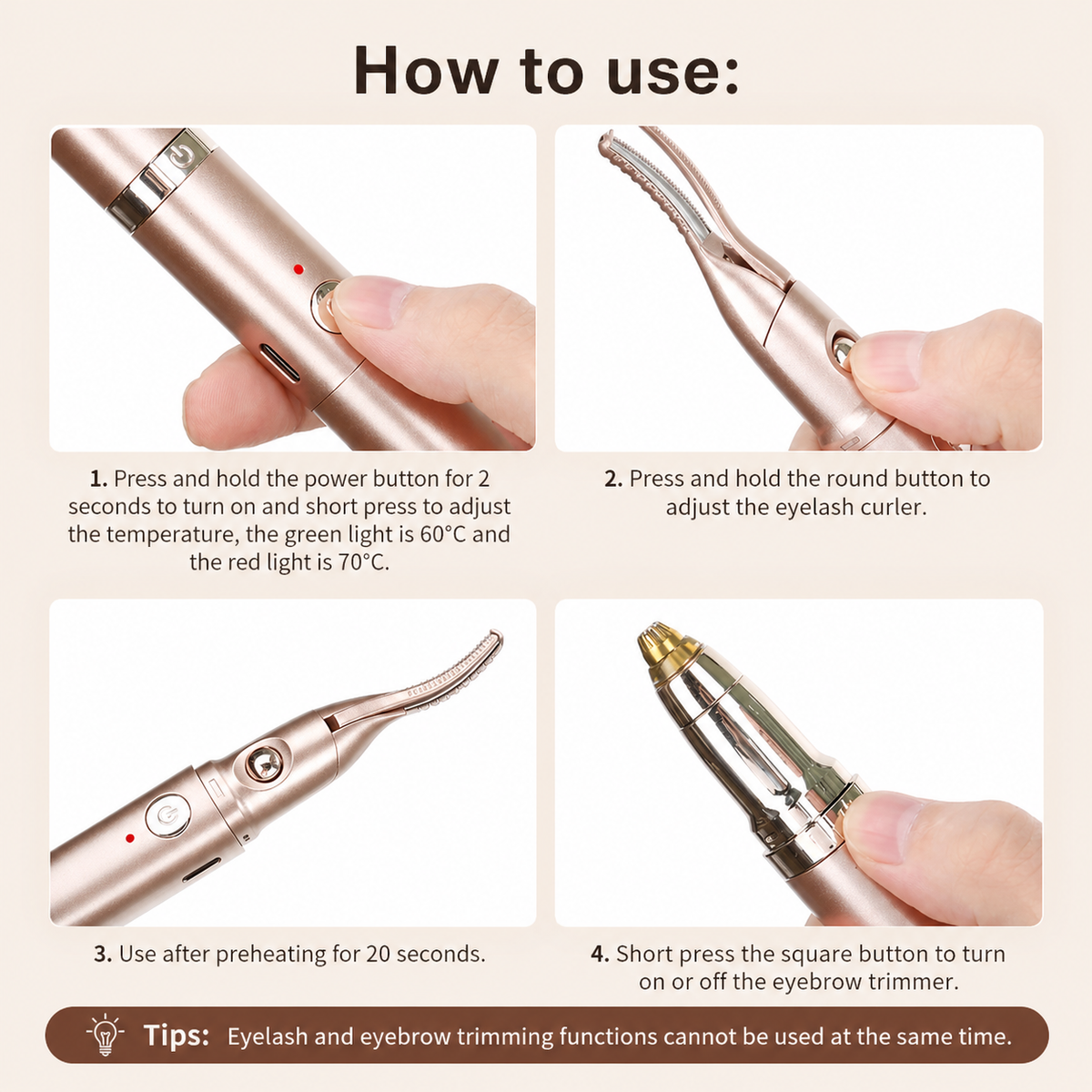 2-in-1 Heated Lash & Brow Trimmer