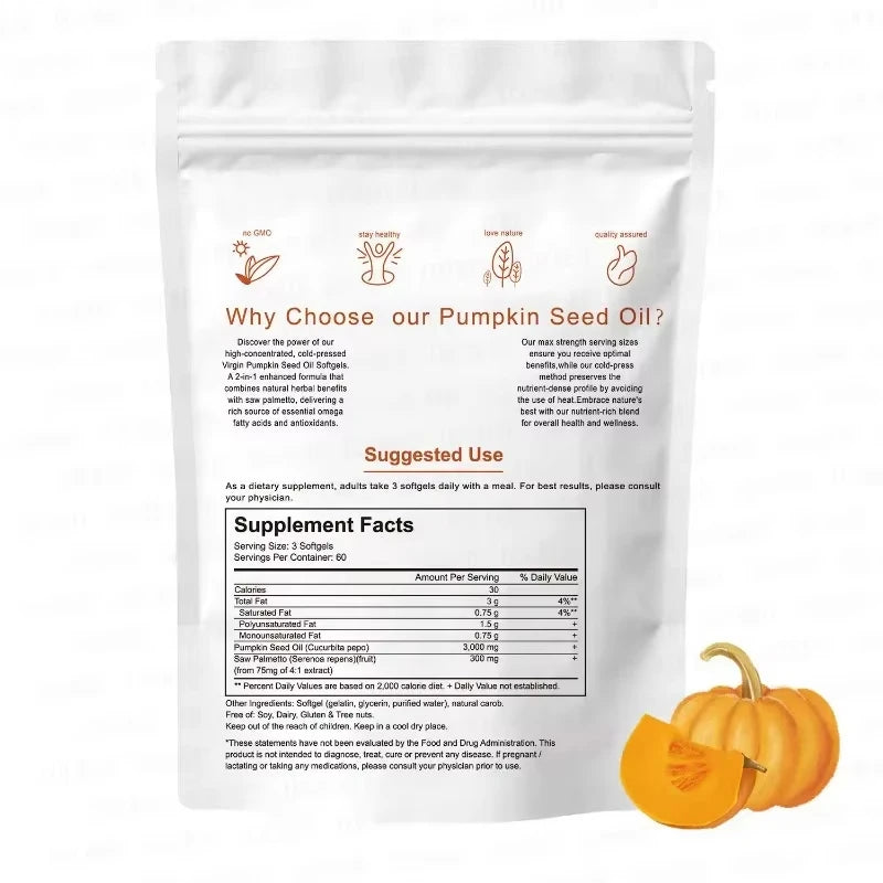 Pumpkin Seed Oil 3000mg Capsules