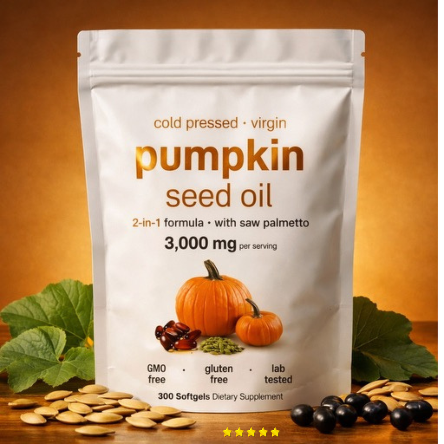 Pumpkin Seed Oil 3000mg Capsules