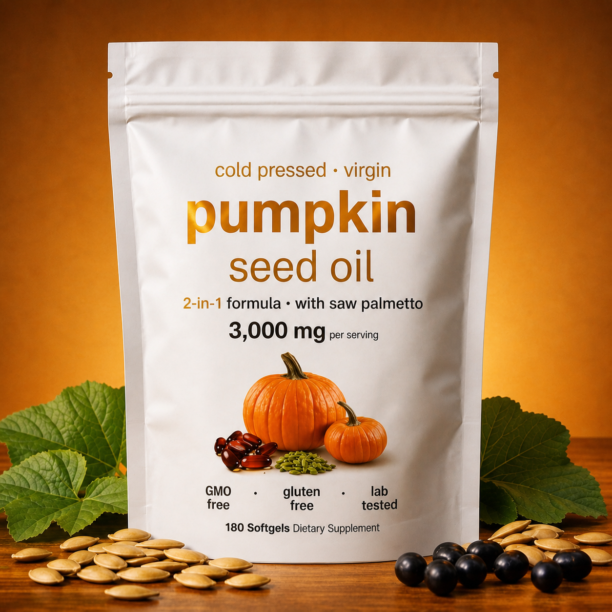 Pumpkin Seed Oil 3000mg Softgels