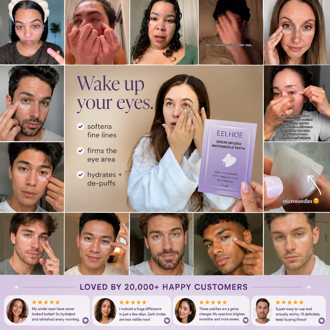 EyeRenew™ Microneedle Eye Patches
